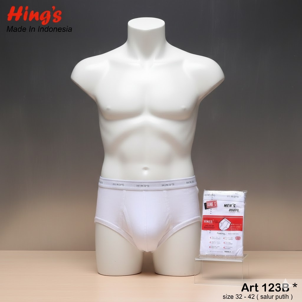 ราคาส่ง CD Hings 123B Saluer (1 ชิ้น) CD Hings 123B Saluer | Hings ชุดชั้นในลายทางสีขาวสําหรับผู้ชาย