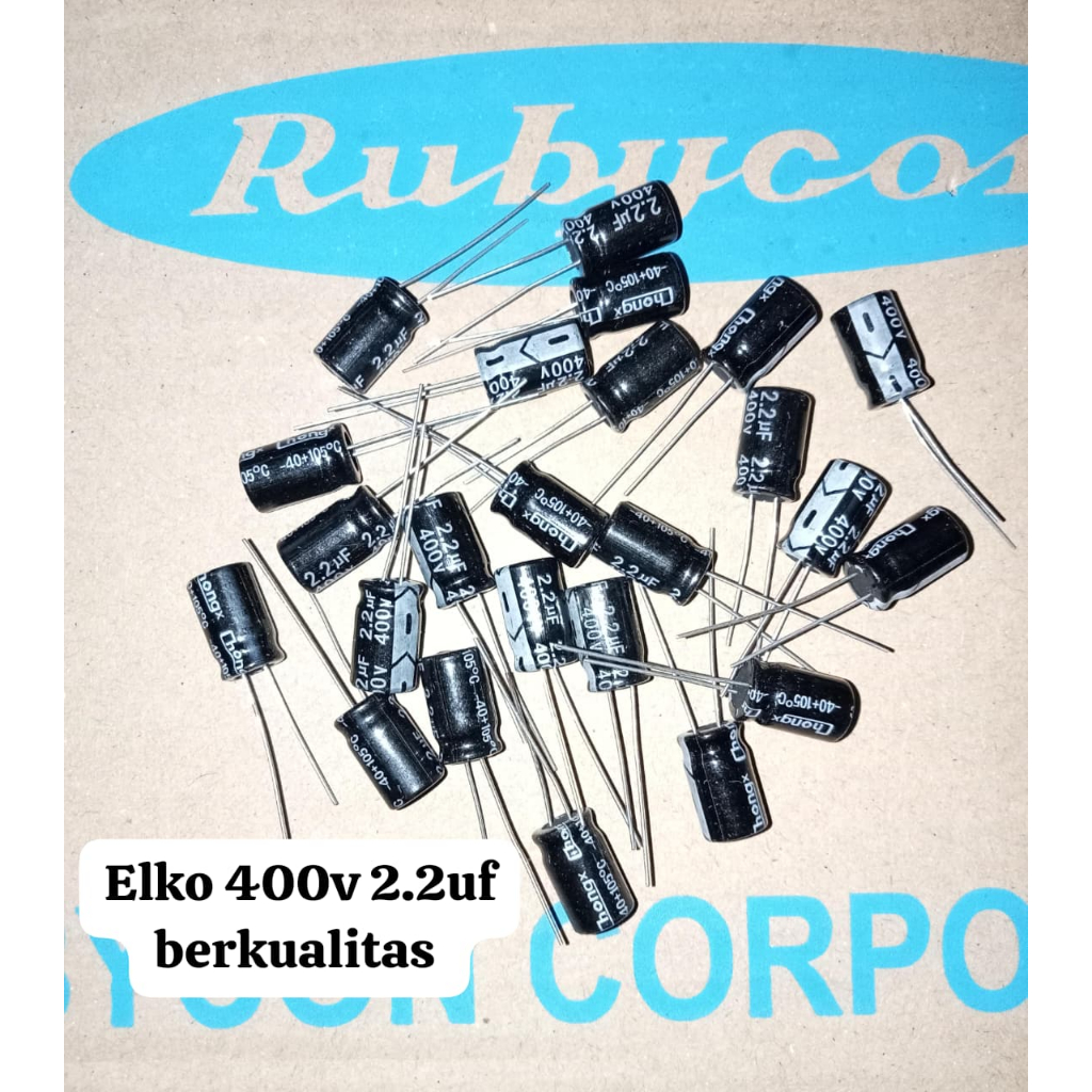 5 ชิ้น Elko 400v 2.2uf Elco 2.2uf 400Volt