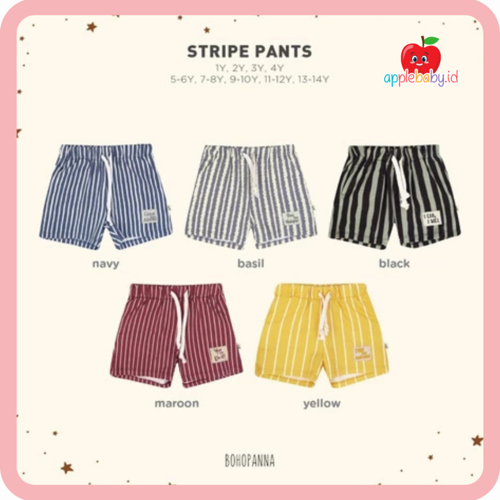 BOHOPNA - STRIPE PANTS - CHILDRENS PANTS