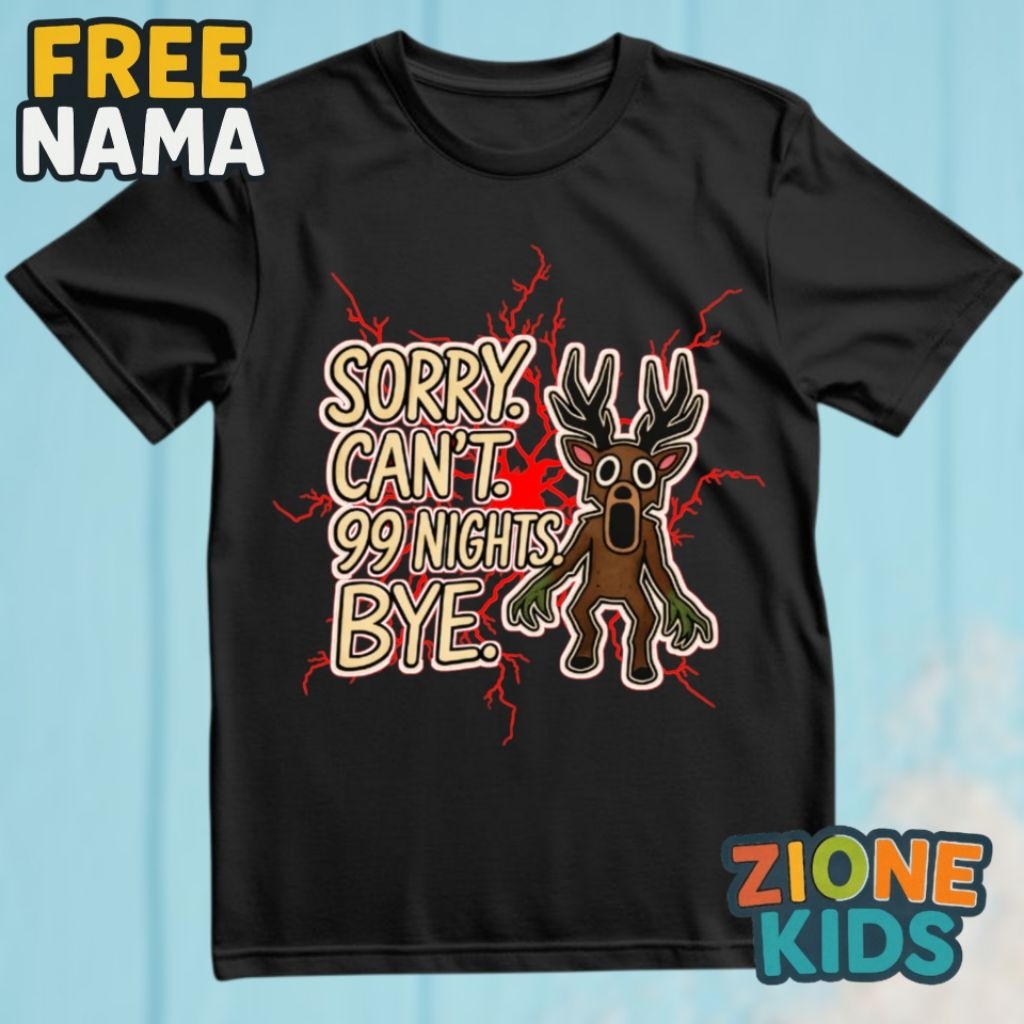 Roblox 99 Night In The Forest เสื้อยืดเด็ก - Roblox 99 เกมกลางคืนเสื้อผ้าเด็กออกแบบเฉพาะชื่อฟรี