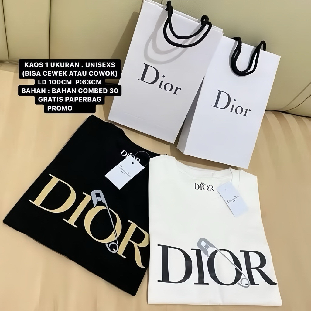 เสื้อยืด. D*OR รอบอก 100cm ยาว 63cm.1 FREE PAPERBAG SIZE