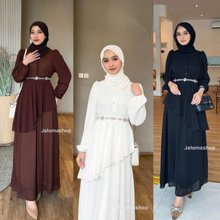 VANYA DRESS / GAMIS PUTIH / DRESS CERUTY MIX PAYET FULL FURING / GAMIS KONDANGANBUSUI FRIENDLY