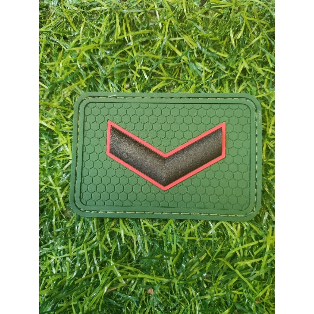 MERAH 3D Red List Serda Rank Rubber Patch
