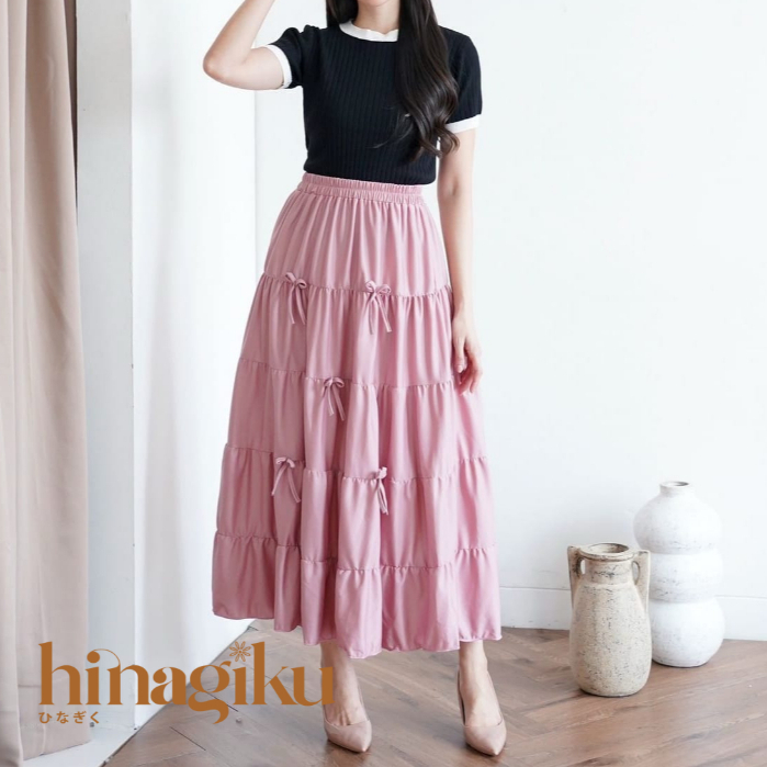 HNGK Basic Long Coquette Skirt Premium B90