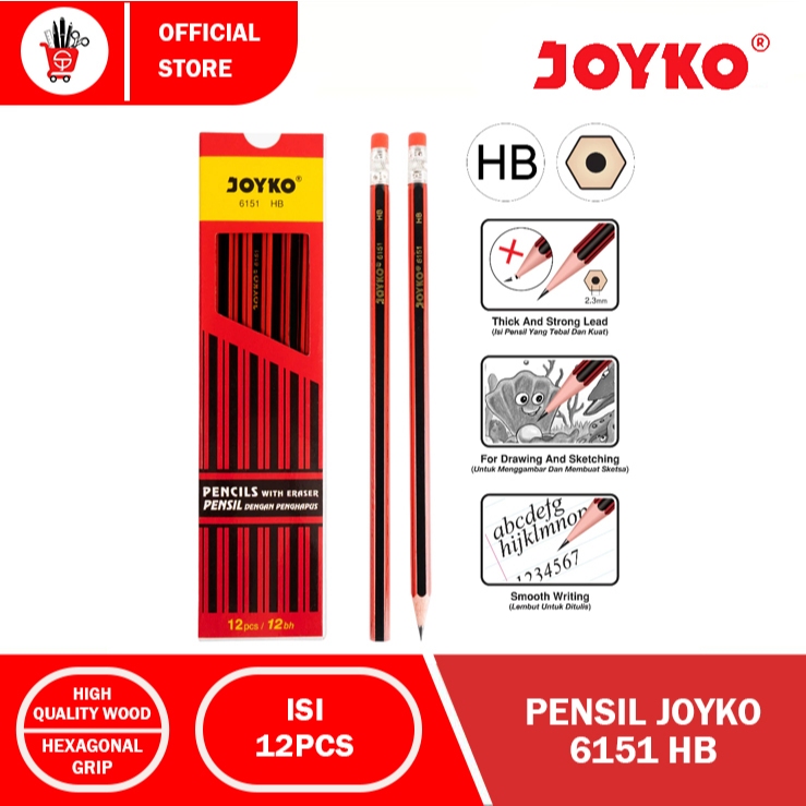 Joyko 6151 HB Pencil 1 กล่อง 12 ชิ้น