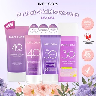 IMPLORA Perfect Shield Sunscreen Series | SPF40 PA++++ 50ml/25ml | Gel Sunscreen SPF30 PA+++ 50ml | Bright Boost SPF50 PA++++