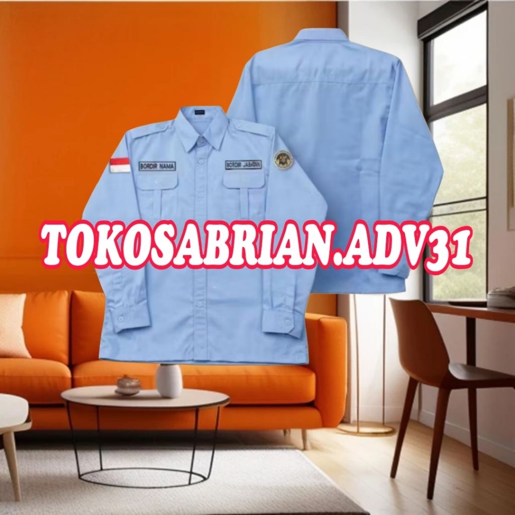 KEMEJA BGN National Nutrition Body Shirt BGN Shirt BGN Uniform สีฟ้าอ่อน