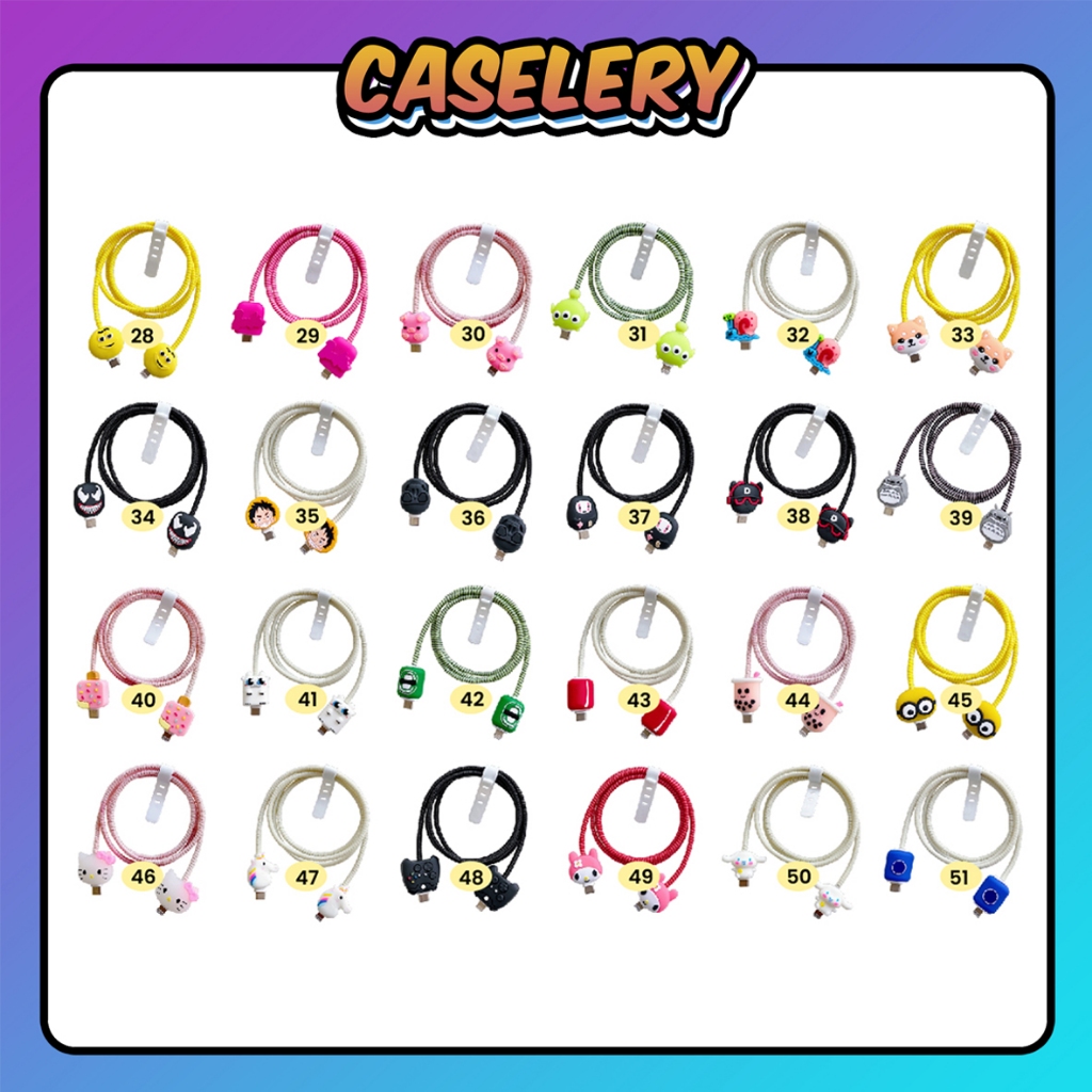 HP [PC] Charger Protector Data Cable Charger Protector Cute Character Phone Case Protector