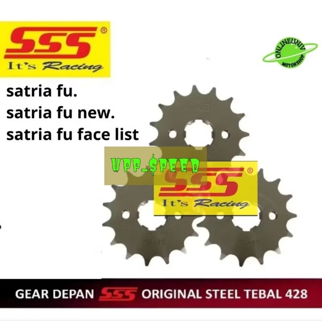 เกียร์หน้า SSS ดั้งเดิม 415-428 (14/15/16) UK.SATRIA FU, SATRIA FU ใหม่, SATRIA FU FACELIT