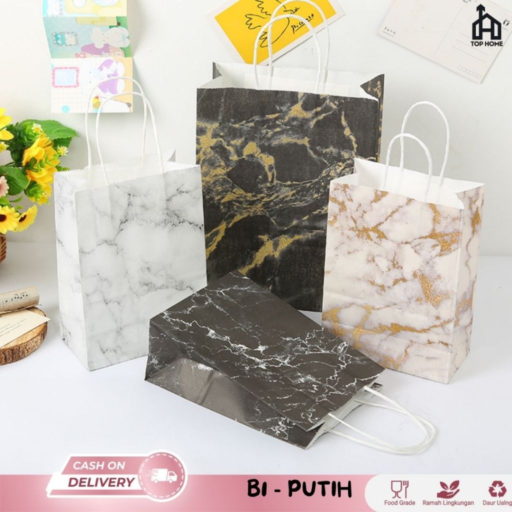 Paper Bag Motif / Goodiebag Paper Bag Flamingo / Paper Bag Dino Marble / Birthday Gift Bag Motif