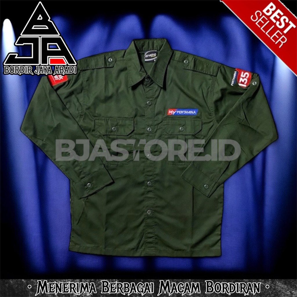 KEMEJA My Pertamina Shirt My Pertamina Army K2 Uniform