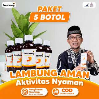 Original Madu Freshmag 5 Botol Atasi Masalah Sakit Maag & Nyeri Asam Lambung Penambah Nafsu Makan 200ml