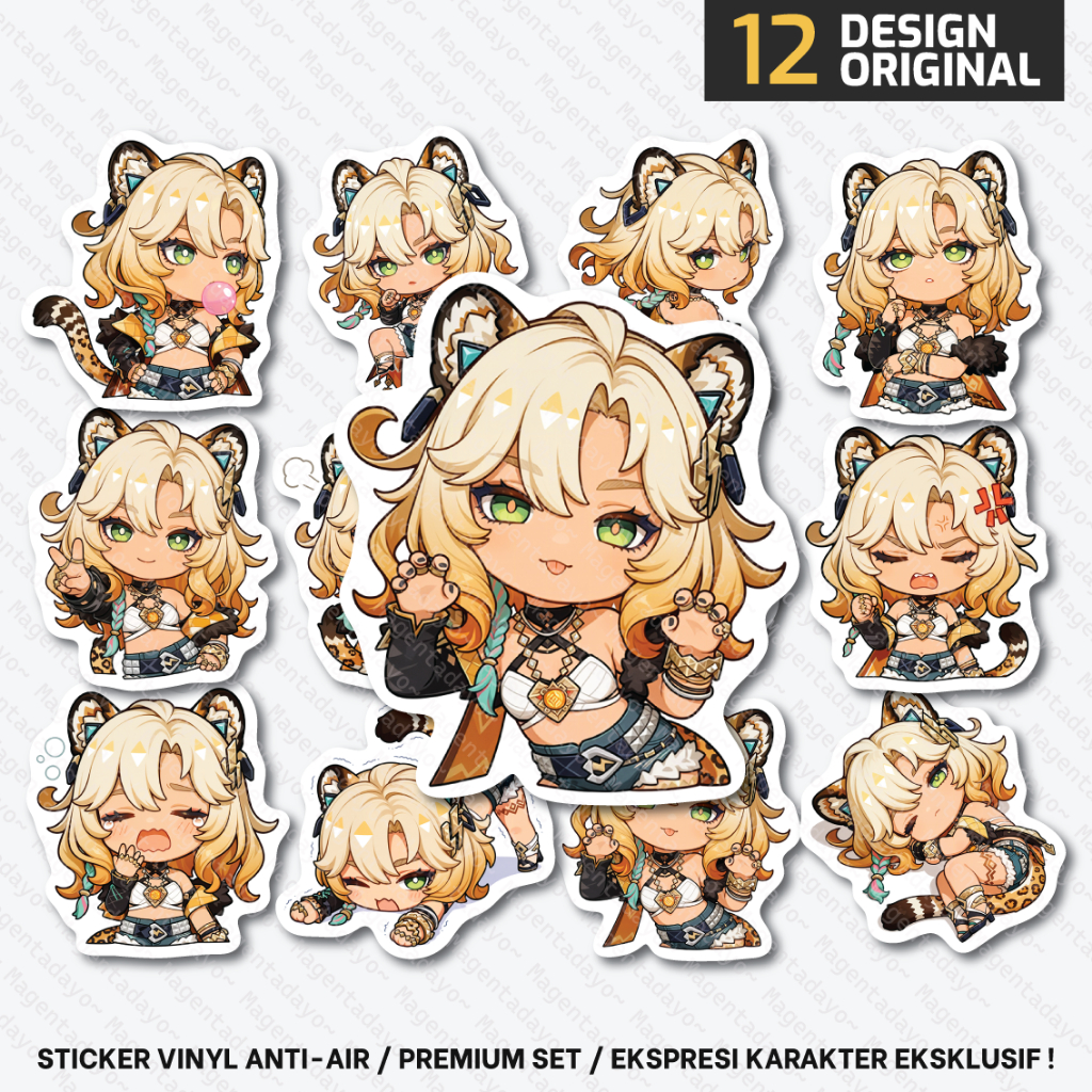 XILONEN Baraka Genshin Impact ไวนิลสติกเกอร์กันน้ําชุดเกมอะนิเมะ