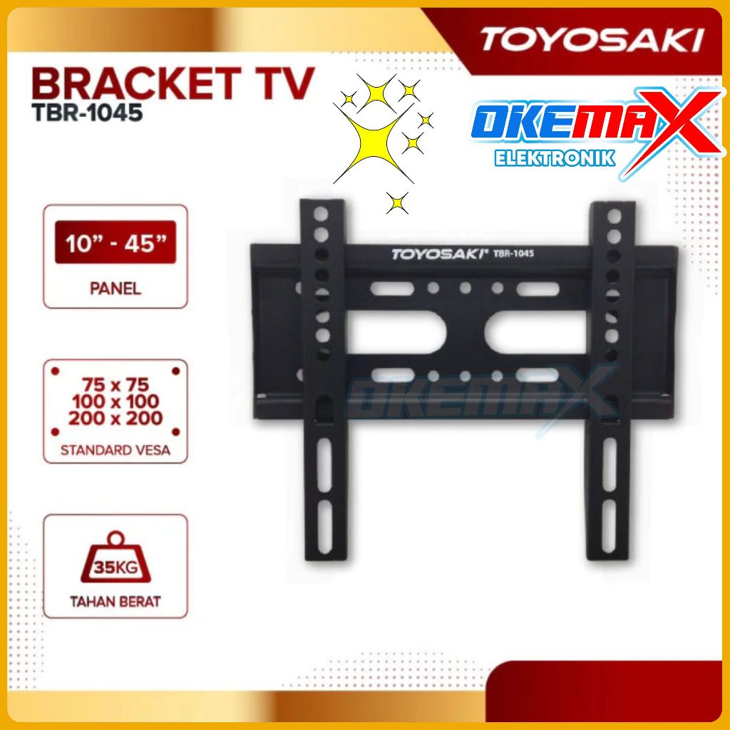 Toyosaki Bracket / Bracket TV LCD LED 10" - 45" TBR-1045 STRONG FRAME