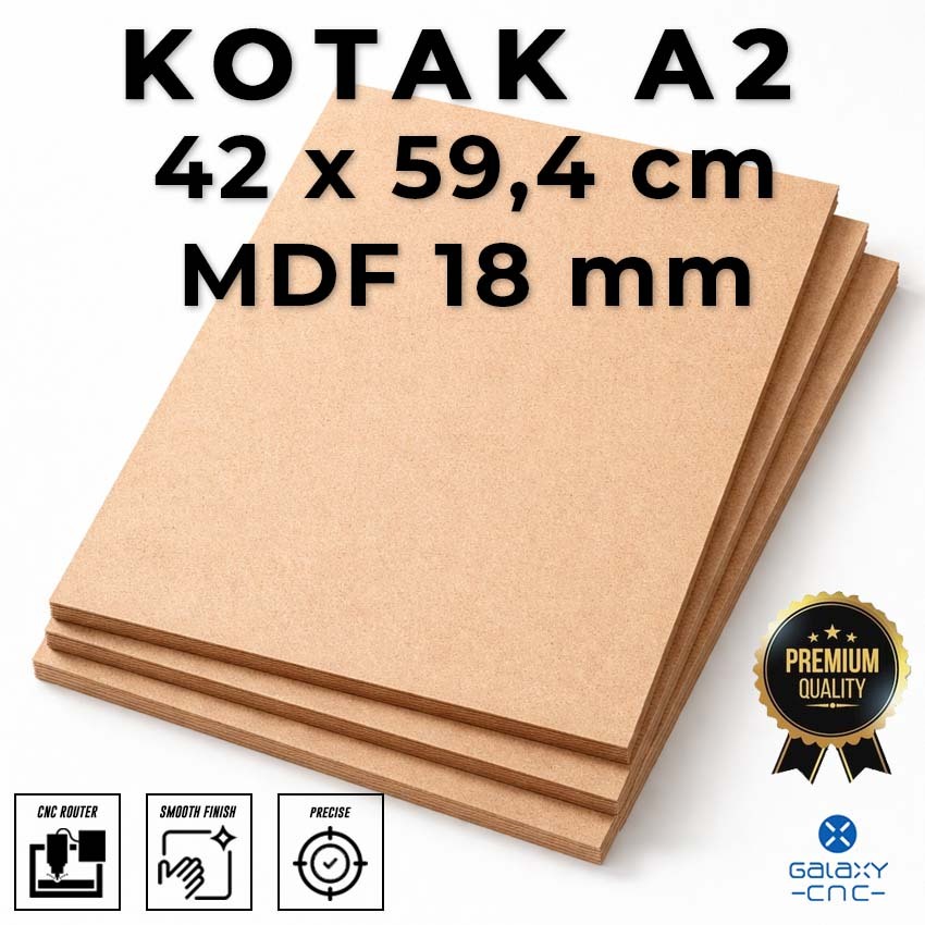 กล่อง A2 (42 x 59.4 ซม.) - 18 มม. MDF - กระดานไม้ MDF