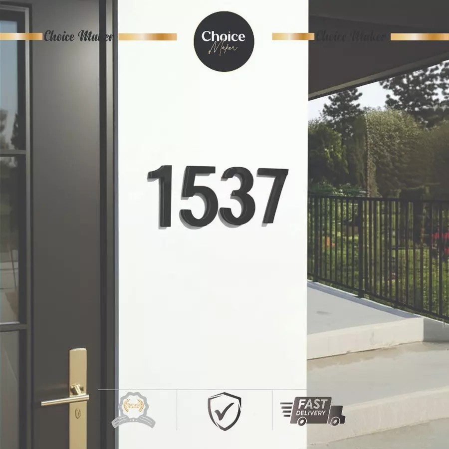 ความงามที่กําหนดเอง Minimalist Premium Acrylic House Number – Choice Maker M1