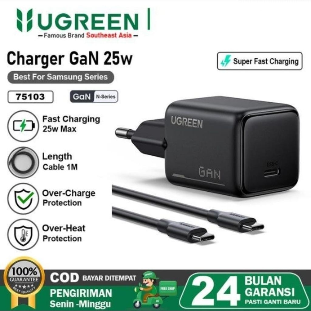 Ugreen Charger ชาร์จเร็วสุด 25w USB c to c