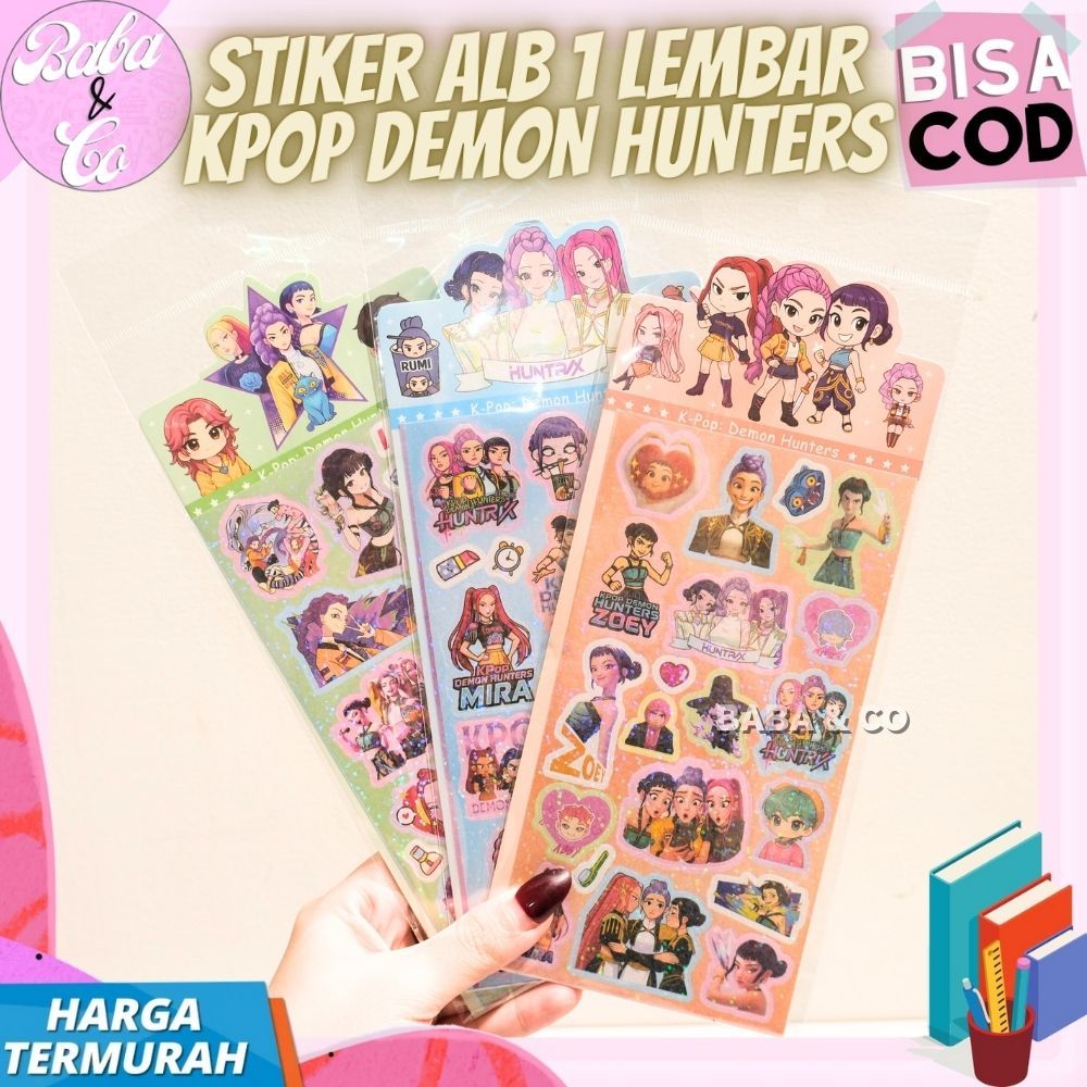 ALB KPOP DEMON HUNTERS สติกเกอร์ 1 แผ่นป้ายสติกเกอร์ ALB DEMON HUNTERS KPOP น่ารัก UNIQUE KPOP DEMON