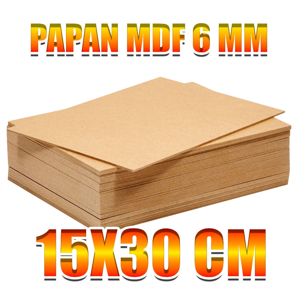 บอร์ด MDF ขนาด 15x30 CM 6MM