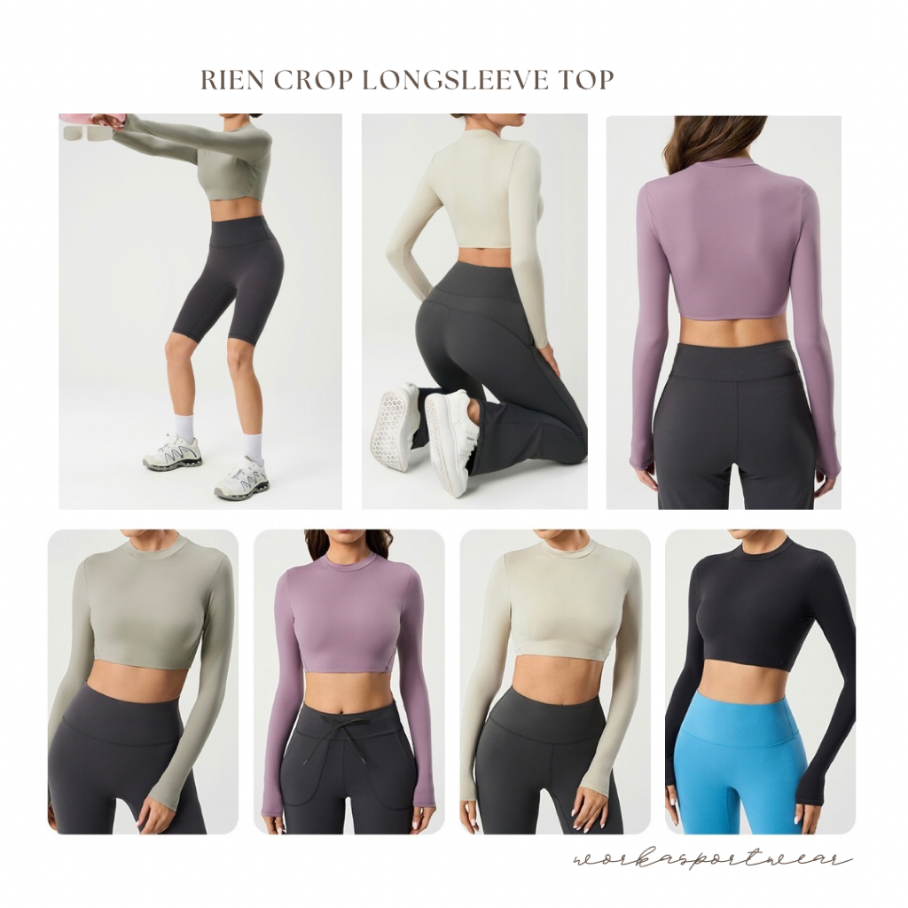 WORKASPORTWEAR.ID.- RIEN LONGSLEEVE CROPTOP - PREMIUM GYM TOP