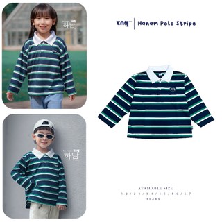 TNQ Kids Hanam Polo Stripe Longsleeve - Baju Kaos Kerah Anak lengan panjang anak laki laki dan perempuan