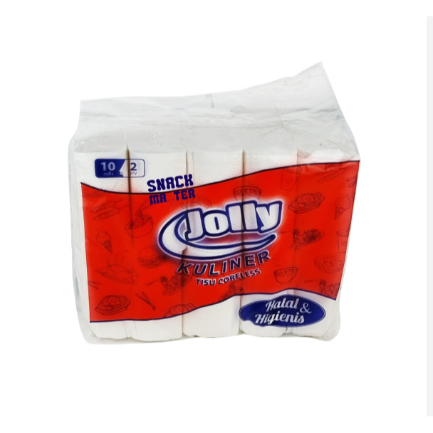 PackagingYA JOLLY CULINARY ROLL 10IN1 JOLLY Culinary Tissue Coreless 2 Ply Long Lasting 100% Natural