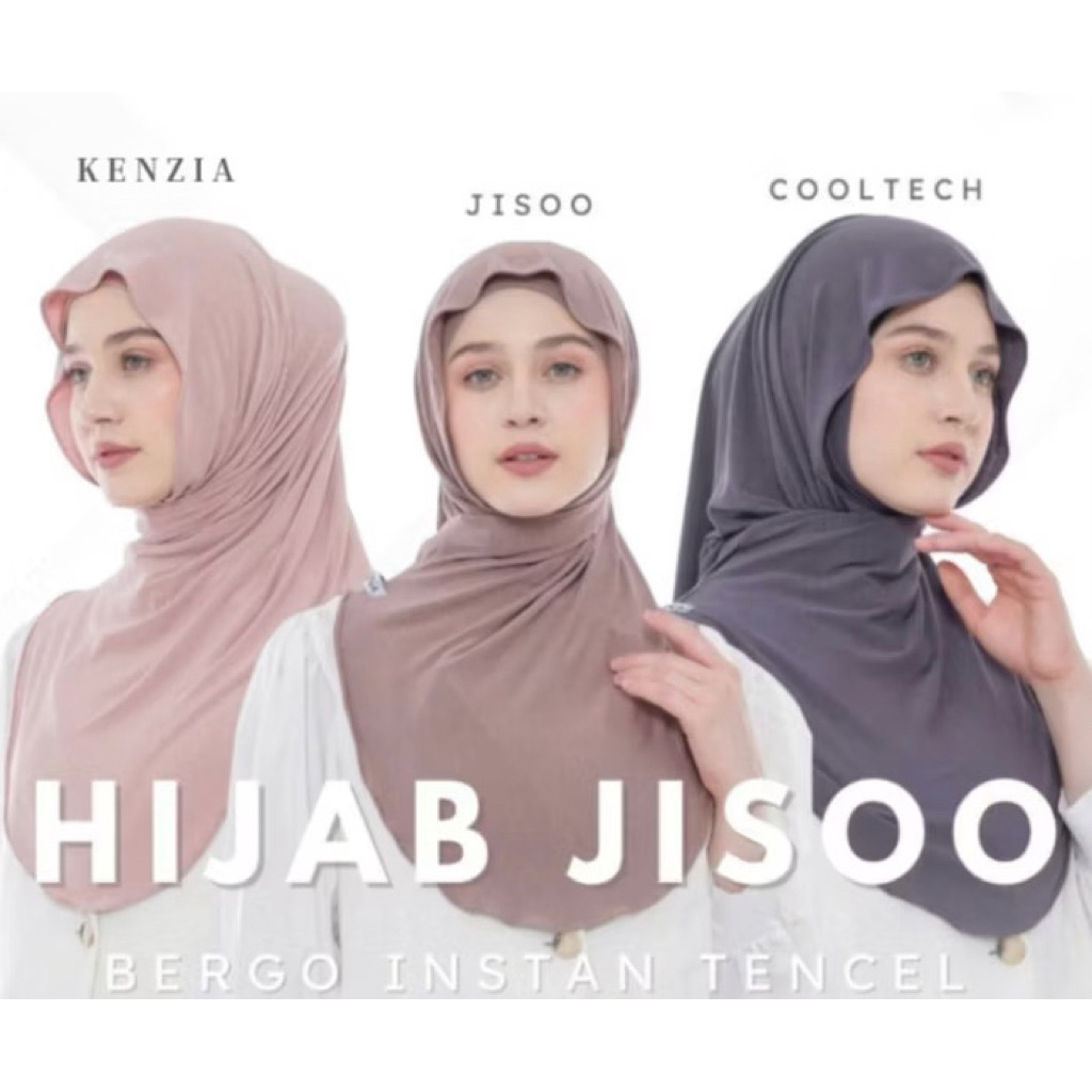 [Serana Ofc] - Instant Hijab Jisoo Bergo Huma Rayon Cooltech Instant HIJAB BERGO HUMA RAYON เสื้อยืด