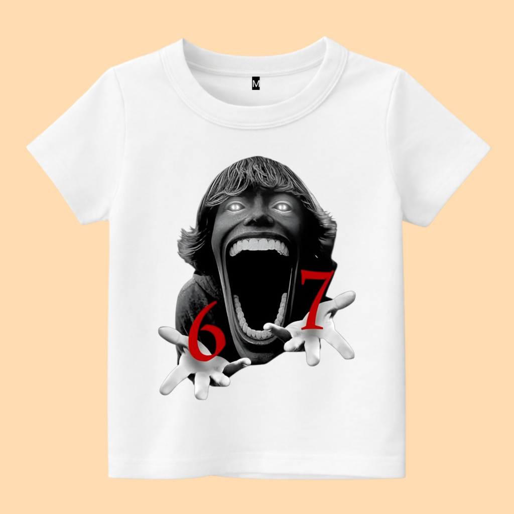 เสื้อยืดเด็กตัวอักษร scp 67 kidz