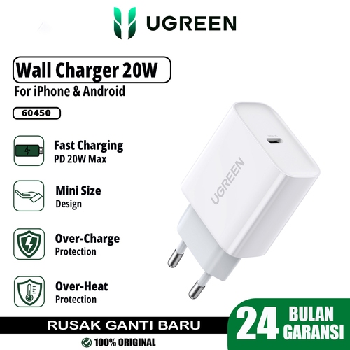 UGREEN 60450 PD 20W FAST CHARGER สีขาว ADAPTER / HEAD