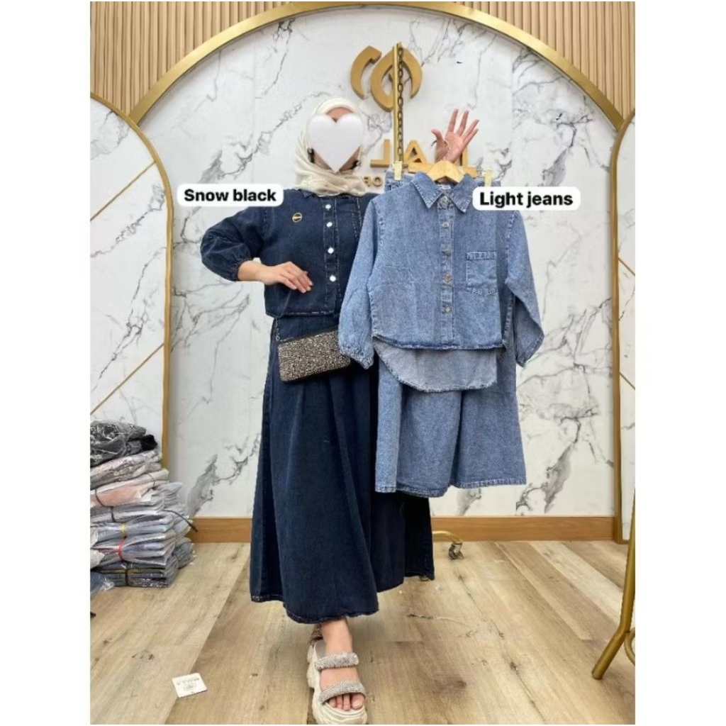 PL set กางเกงยีนส์**