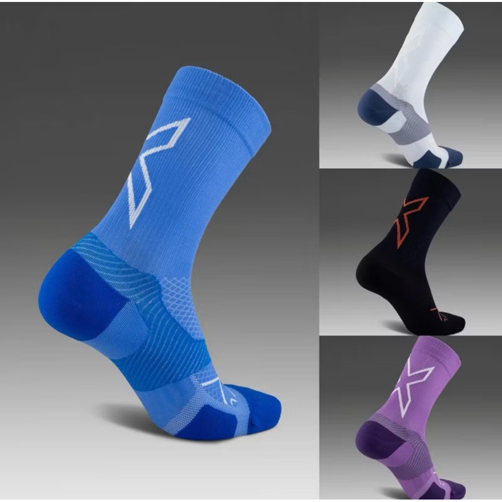PRLVD 2XU RUNNING SOCKS / 2xu BLUE RUNNING SOCKS ไซส์ M