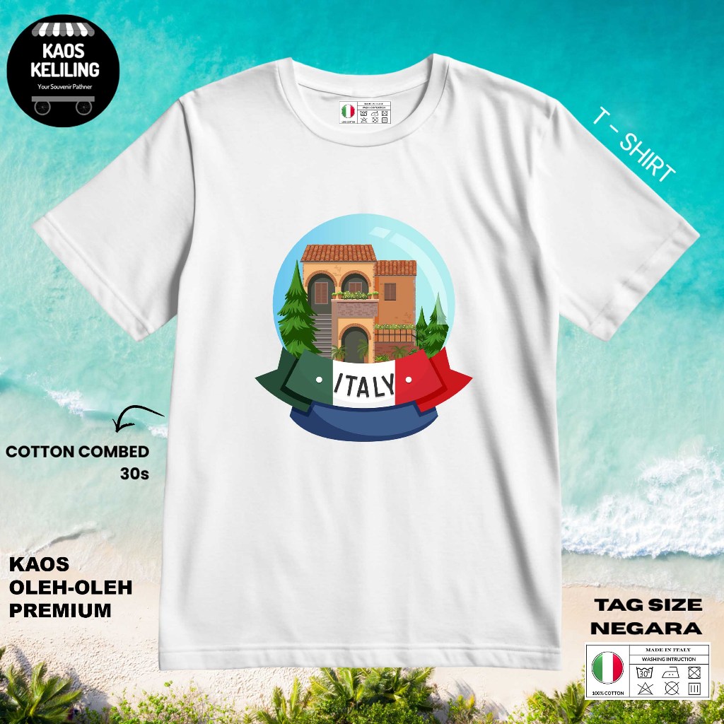 ITALY SOUVENIR T-SHIRT 1 WITH ORIGINAL ITALY LABEL TAG ของขวัญพรีเมี่ยม SOUVENIR CLOTHES