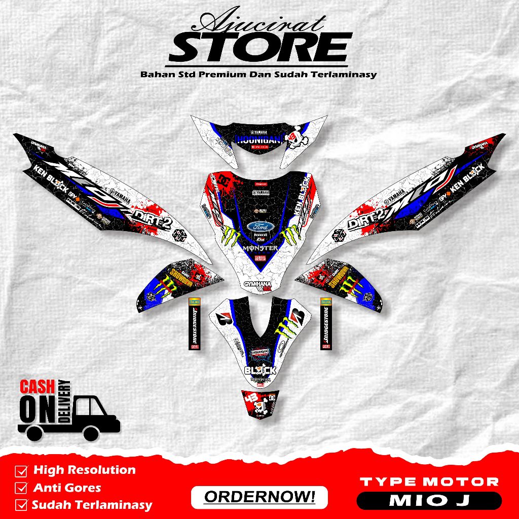 FULL BODY STICKER MIO J - YAMAHA MIO J DECAL - MIO J STICKER