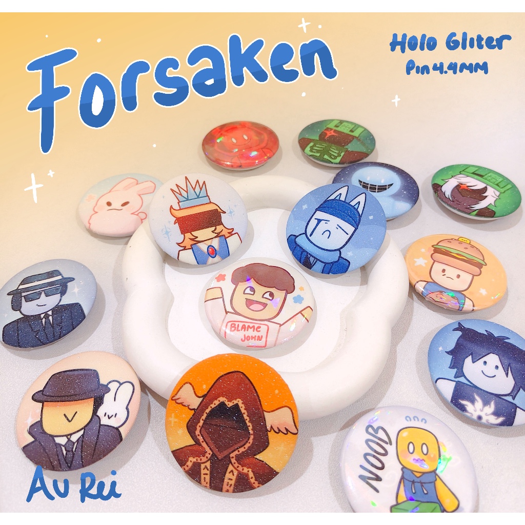 ฟอร์สเคน | พัดลมพินกลิตเตอร์ holo merch roblox illus โดย au rei