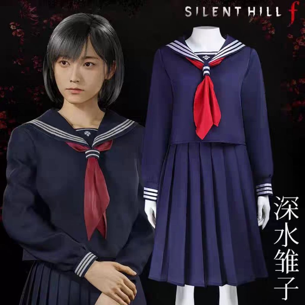 KATUN Silent hill f seifuku hinako คอสเพลย์ | ชุดฮินาโกะผ้าฝ้ายฮินาโกะ สีกรมท่า