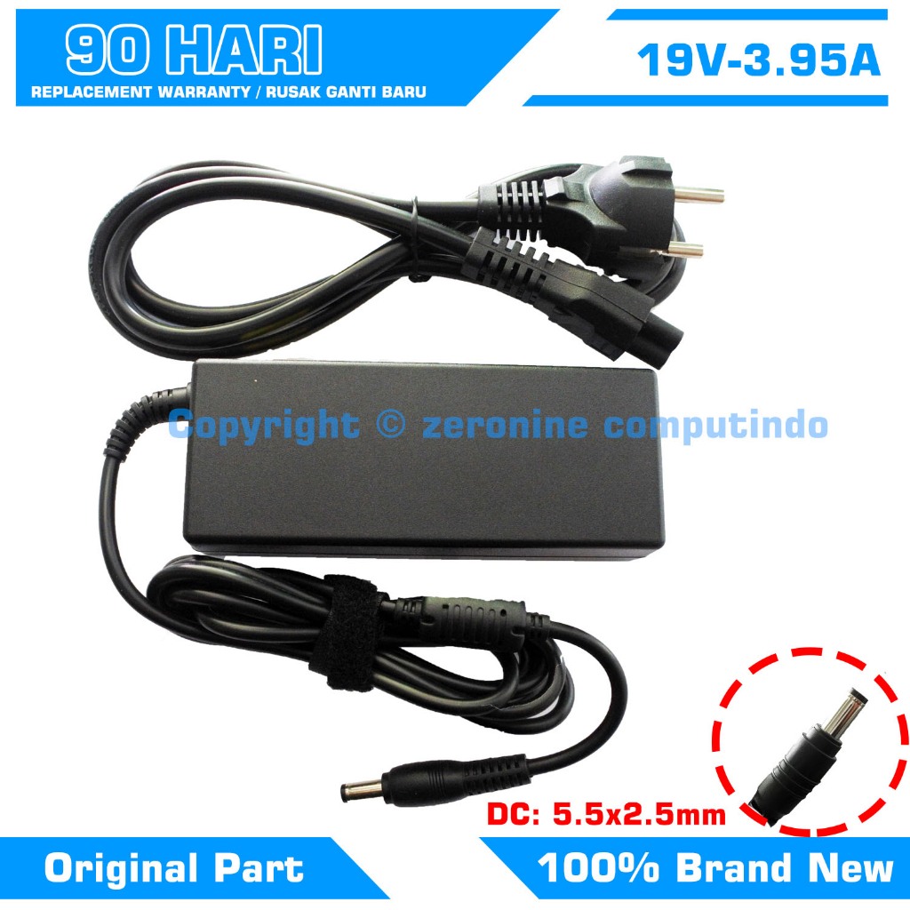 Toshiba อะแดปเตอร์ชาร์จ 19V - 3.95A PA3468E-1AC3 PA-1750-09 U305 P205