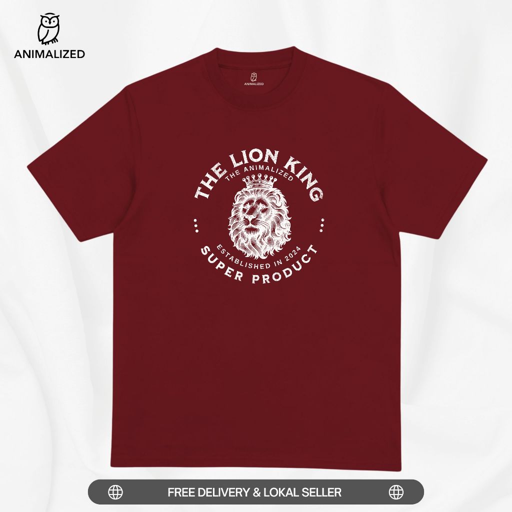 เสื้อยืดผู้ชาย Animalized Lion Shirt The Lion King Super Gentle Soul