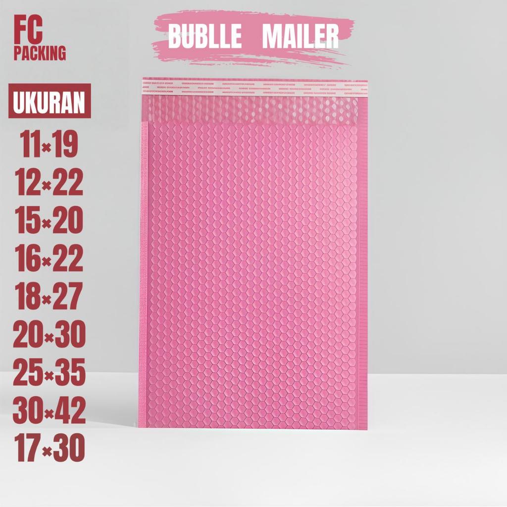 บรรจุภัณฑ์พลาสติก Bubble Mailer สีชมพูกันน้ํากันกระแทก/Amplop Bubble-Bubble Bag