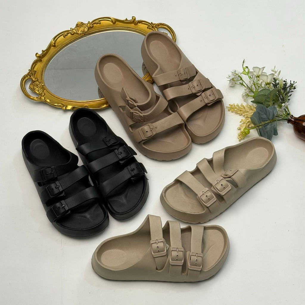 3 STRAP EARTH TONE SANDALS รหัส: AJS708L