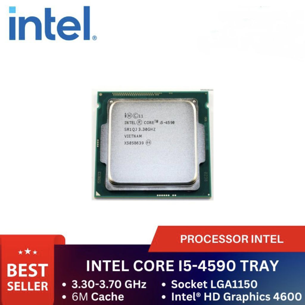 โปรเซสเซอร์ Intel Core i5 4590 (6MB, 3.7GHz) ซ็อกเก็ตถาด LGA 1150