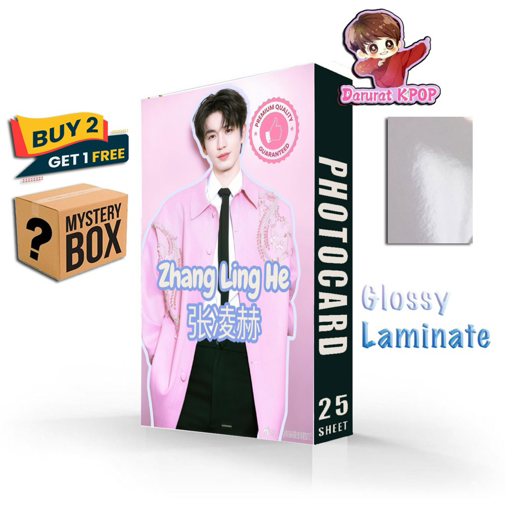 Emergency.kpop - zhang linghe photocard 1 ชุดเคลือบมันเงา 2 ด้าน