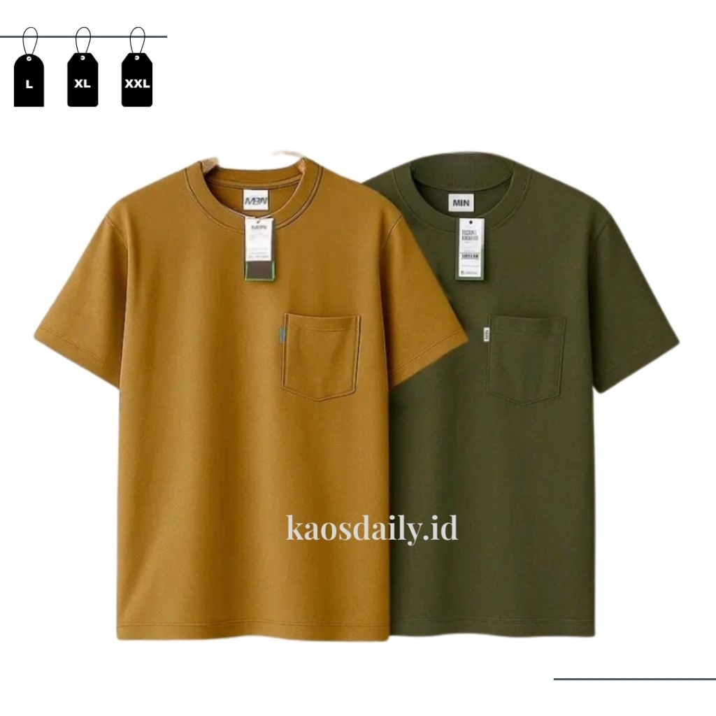 KATUN [แพ็ค 2 ชิ้น] เสื้อยืด Plain Pocket Dizone and Army - MBN - ผ้าฝ้ายกึ่งพรีเมี่ยม - เสื้อยืด Da