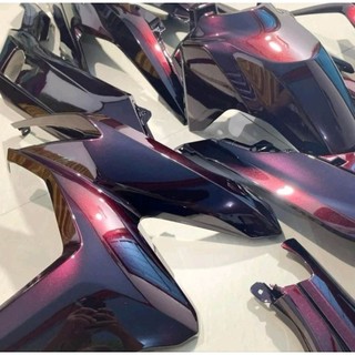 Cat Polyurethane Moonlight Red/hitam efek merah