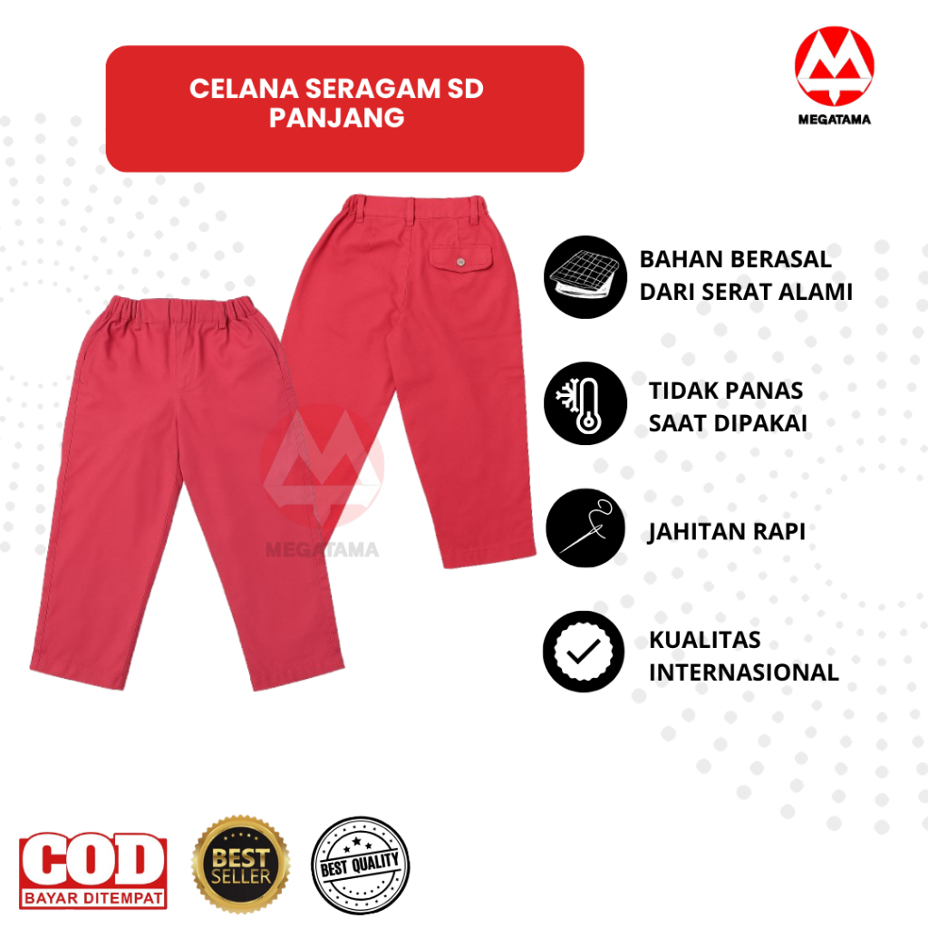 ELEMENTARY SCHOOL UNIFORM กางเกงขายาว | Elementary SCHOOL Uniform Premium Material SCHOOL Pants