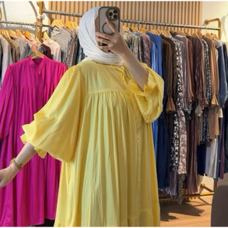 GAMIS SOFT YELLOW RAYON TWILL TERBARU 2026/GAMIS RAYA SOFTYELLOW