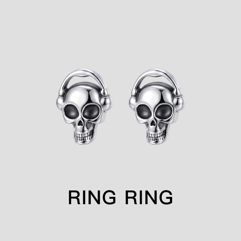 TITANIUM PIERCING EARRINGS สําหรับผู้ชาย - หูฟัง SKULL EAR JEWELRY การออกแบบ UNIQUE และ EDGY