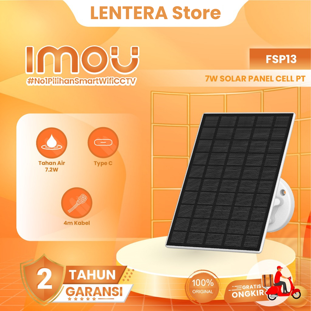 IMOU แผงโซล่าเซลล์สําหรับ CELL PT | 7W Solar Panel Cell PT FSP13