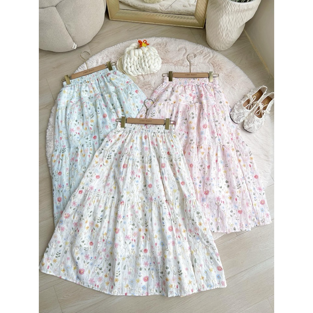 กระโปรงดอกไม้ BBF 8830 | กระโปรงผู้หญิง