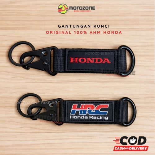 GANTUNGAN ORIGINAL HRC Honda Racing พวงกุญแจรถจักรยานยนต์ 1 ชิ้นการเขียนย้อนกลับ