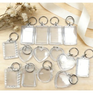 50PCS Gantungan Kunci Akrilik Bening Polos Paket Hemat – Bahan Kuat Awet, Insert Paper Fleksibel, Cocok untuk DIY dan Koleksi